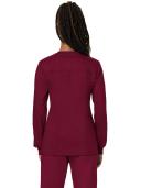 Cherokee Ww310 Snap Front Warm-Up Jacket, 78% Poly 20% Rayon, 2% Spandex , Warm Up Jacket, WW Revolution - Wine, 4XL