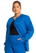 Cherokee Ww310 Snap Front Warm-Up Jacket, 78% Poly 20% Rayon, 2% Spandex , Warm Up Jacket, WW Revolution - Wine, XXS