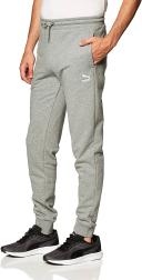Classics Cuffed Men's Sweatpants in Medium Gray Heather, Size 2XL, Cotton/Elastane by Puma