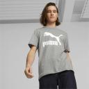Classics Men's Logo T-Shirt in Medium Gray Heather, Size XS, Cotton/Polyester by Puma