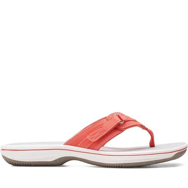 Cloudsteppers by Clarks Women's Sandals & Flip Flops Breeze Sea - Color: Bright Coral - 8 Medium US