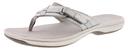 Cloudsteppers by Clarks Women's Sandals & Flip Flops Breeze Sea - Color: Silver Synthetic - 11 Medium US