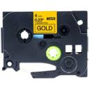 Compatible 10 x PT-1230PC Tape Brother PT1230PC 6mm Black Text On Silver Laminated Tape - 8 Meters