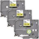 Compatible 10 x PT-2430PC Tape Brother PT2430PC 6mm Black Text On White Flexible ID Laminated Tape - 8 Metres