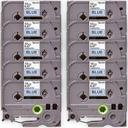 Compatible 10 x PT-2430PC Tape Brother PT2430PC 6mm Black Text On White Flexible ID Laminated Tape - 8 Metres