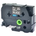 Compatible 10 x PT-9200DX Tape Brother PT9200DX 6mm Black Text On Silver Laminated Tape - 8 Meters