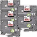 Compatible 10 x PT-9200DX Tape Brother PT9200DX 6mm Black Text On Silver Laminated Tape - 8 Meters