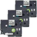 Compatible 10 x PT-9800PCN Tape Brother PT9800PCN 24mm Black Text On Red Laminated Tape - 8 Meters