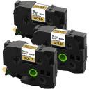 Compatible 10 x PT-P750W Tape Brother PTP750W 6mm Black Text On White Flexible ID Laminated Tape - 8 Metres