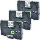 Compatible 10 x PT-P750W Tape Brother PTP750W 6mm Black Text On White Flexible ID Laminated Tape - 8 Metres