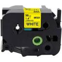 Compatible 10 x PT-P950NW Tape Brother PTP950NW 12mm Black Text On Silver Laminated Tape - 8 Meters