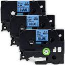 Compatible 3 x PT-P700 Tape Brother PTP700 23.6mm Black Text On White Heat Shrink Tube Tape