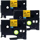 Compatible 3 x PT-P950NW Tape Brother PTP950NW 17.7mm Black Text On White Heat Shrink Tube Tape