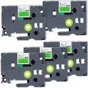 Compatible 3 x PT1400 Tape Brother PT-1400 9mm Black Text On Silver Laminated Tape