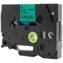 Compatible 3 x PT2400 Tape Brother PT-2400 24mm Black Text On Green Laminated Tape