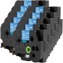 Compatible 3 x PT3600 Tape Brother PT-3600 24mm White Text On Blue Laminated Tape - 8 Meters