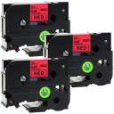 Compatible 3 x PTD450 Tape Brother PT-D450 12mm Black Text On Silver Laminated Tape