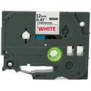 Compatible 3 x PTD450 Tape Brother PT-D450 12mm Black Text On White Flexible ID Laminated Tape