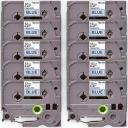 Compatible 3 x PTD610BT Brother PT-D610BT 9mm White Text On Black Laminated Tape - 8 Meters