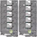 Compatible 3 x PTD610BT Brother PT-D610BT 9mm White Text On Black Laminated Tape - 8 Meters