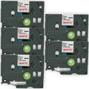 Compatible 3 x PTP910BT Tape Brother PT-P910BT 24mm Black Text On White Flexible ID Laminated Tape - 8 Metres