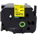 Compatible 3 x PTP950NW Tape Brother PT-P950NW 36mm Black Text On Orange Fluorescent Laminated Tape