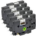 Compatible 3 x PTP950NW Tape Brother PT-P950NW 36mm Black Text On Orange Fluorescent Laminated Tape