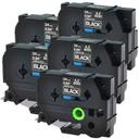 Compatible 3 x PTP950NW Tape Brother PT-P950NW 36mm Black Text On Orange Fluorescent Laminated Tape