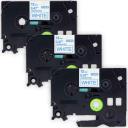 Compatible 5 x PT-1280DT Brother PT1280DT P-Touch Tape 12mm Black Text On Blue Tape