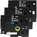 Compatible 5 x PT-1400 Tape Brother PT1400 6mm Black Text On Green Laminated Tape - 8 Meters