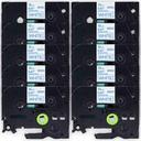 Compatible 5 x PT-9800PCN Tape Brother PT9800PCN 24mm Black Text On Green Fluorescent Laminated Tape - 5 Meters