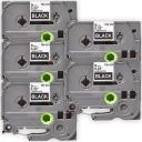 Compatible 5 x PT1950 Tape Brother PT-1950 18mm Black Text On Green Laminated Tape