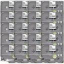 Compatible 5 x PT2430PC Brother PT-2430PC P-Touch Tape 12mm Black Text On Silver Tape