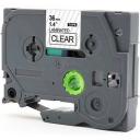 Compatible 5 x PT9500PC Tape Brother PT-9500PC 12mm Black Text On Silver Laminated Tape