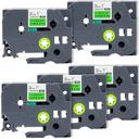 Compatible 5 x PT9700PC Brother PT-9700PC P-Touch Tape 12mm Black Text On Silver Tape