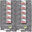 Compatible 5 x PT9700PC Brother PT-9700PC P-Touch Tape 12mm Black Text On Silver Tape