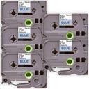 Compatible 5 x PT9700PC Brother PT-9700PC P-Touch Tape 12mm Black Text On Silver Tape