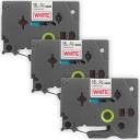 Compatible 5 x PTD450 Tape Brother PT-D450 18mm Black Text On Green Laminated Tape