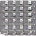 Compatible 5 x PTD610BT Tape Brother PT-D610BT 6mm Black Text On Clear Laminated Tape - 8 Meters