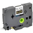 Compatible PT-9500PC Tape Brother PT9500PC 12mm Gold Text On Black Laminated Tape - 8 Meters