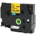 Compatible PT-9500PC Tape Brother PT9500PC 12mm Gold Text On Black Laminated Tape - 8 Meters