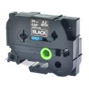 Compatible PT-9800PCN Tape Brother PT9800PCN 24mm White Text On Black Laminated Tape