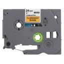 Compatible PT-P900W Tape Brother PTP900W 24mm Black Text On Orange Fluorescent Tape