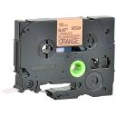 Compatible PT-P910BT Tape Brother PTP910BT 12mm Black Text On Orange Fluorescent Laminated Tape - 5 Meters