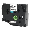 Compatible PT-P910BT Tape Brother PTP910BT 12mm Black Text On White Flexible ID Laminated Tape - 8 Metres