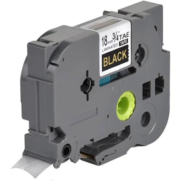 Compatible PT-P910BT Tape Brother PTP910BT 18mm Gold Text On Black Laminated Tape - 8 Meters