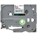 Compatible PT2300 Tape Brother PT-2300 18mm White Text On Black Laminated Tape - 8 Meters