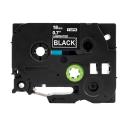 Compatible PT2700 Tape Brother PT-2700 18mm White Text On Black Laminated Tape - 8 Meters