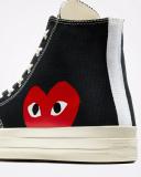 Converse Comme Des Garcons x Chuck Taylor All Star Hi 'Play' Sneakers | Black | Men's Size 6.5