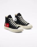 Converse Comme Des Garcons x Chuck Taylor All Star Hi 'Play' Sneakers | Black | Men's Size 6.5